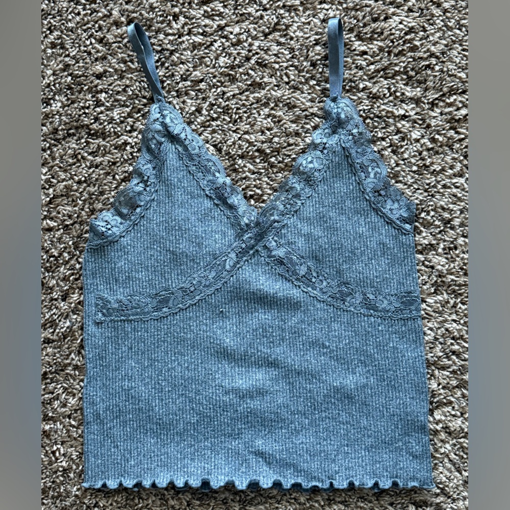 Gypsy + Jade Blue Lace Trim Tank